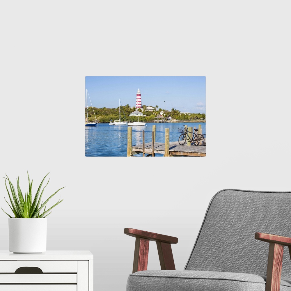 A modern room featuring Bahamas, Abaco Islands, Elbow Cay, Hope Town, Elbow Reef Lighthouse - The last kerosene burning m...