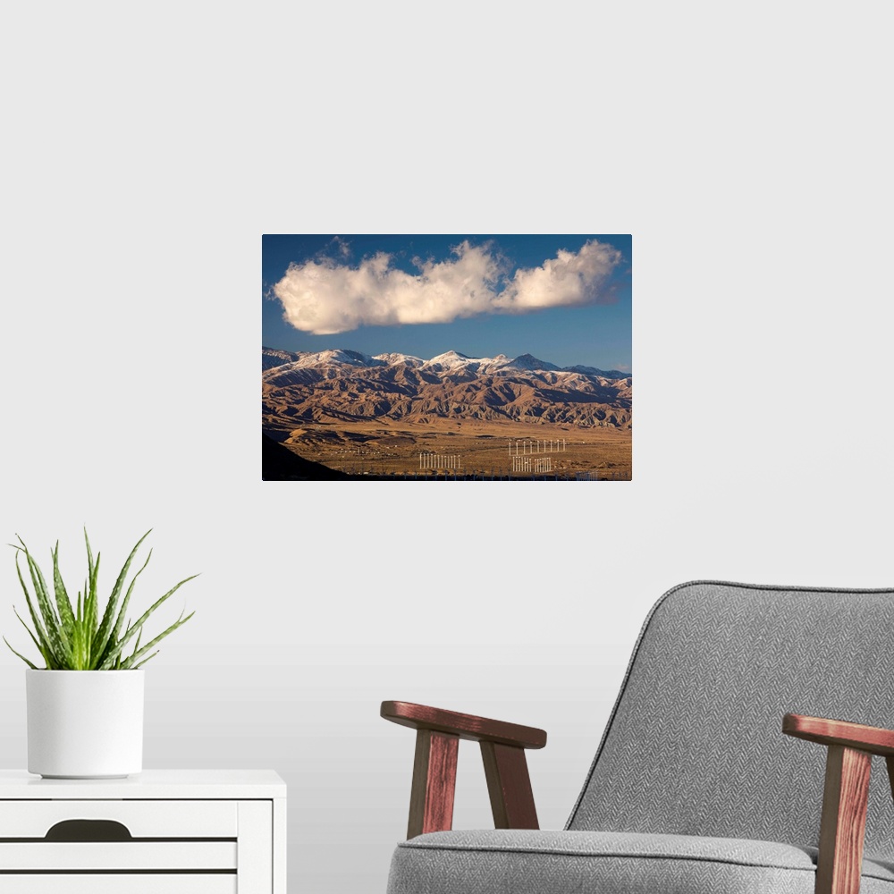 A modern room featuring USA, California, Palm Springs, San Bernardino Mountains and wind generators