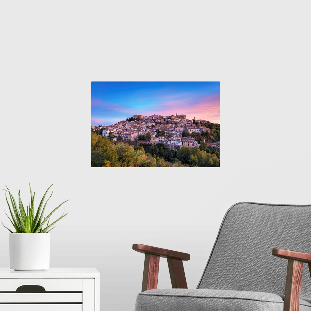 A modern room featuring Citta Sant'Angelo At Sunrise-Europe, Italy, Abruzzo, Citta Sant'Angelo, Pescara