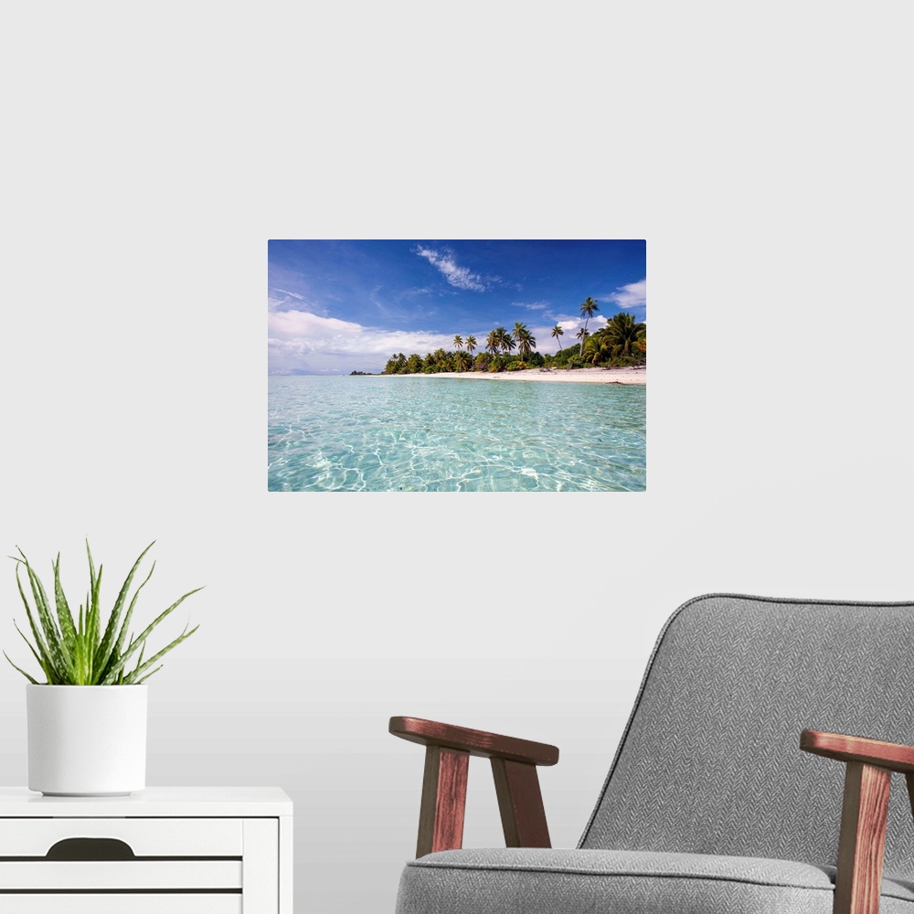 A modern room featuring Cook Islands, Aitutaki Atoll, Tropical Island And Beach