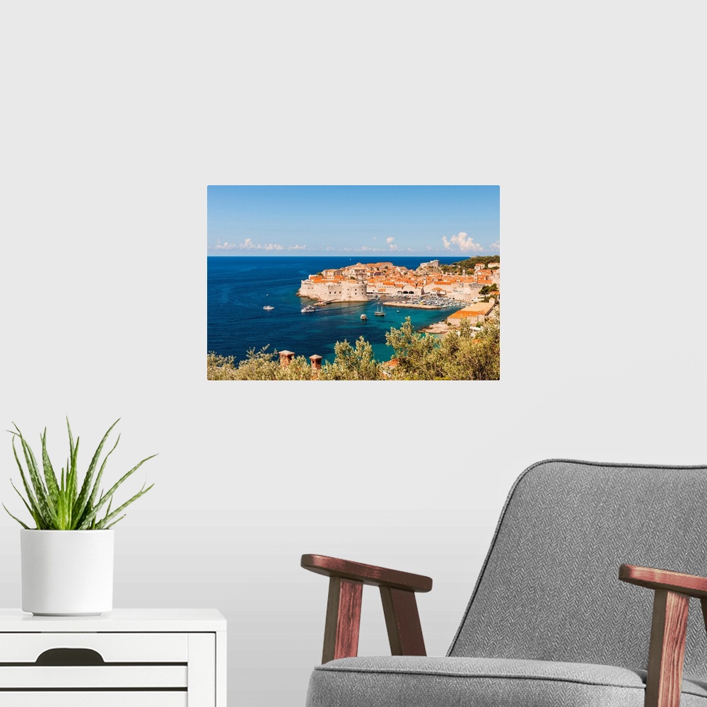 A modern room featuring Croatia, Dubrovnik, View Over The Old Town And Harbour