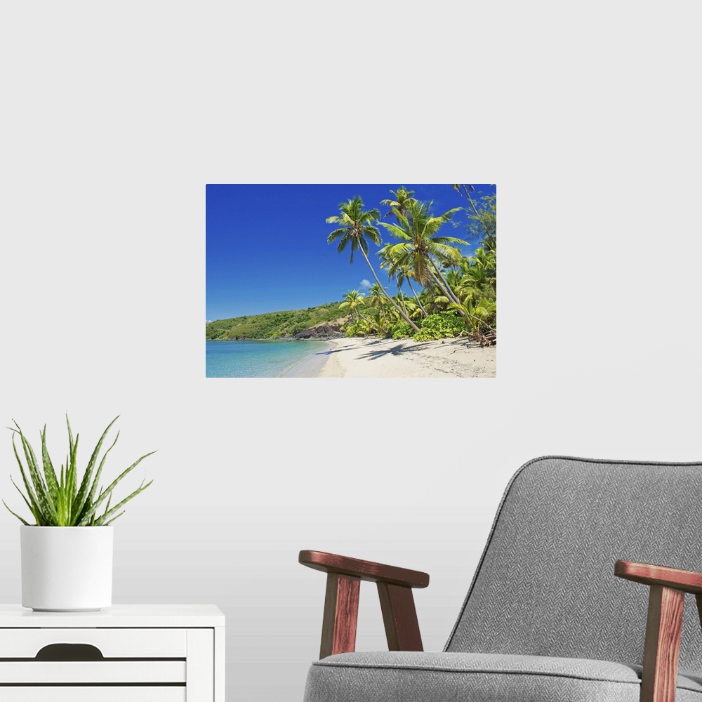 A modern room featuring Tropical beach, Drawaqa Island, Yasawa island group, Fiji, South Pacific islands, Pacific