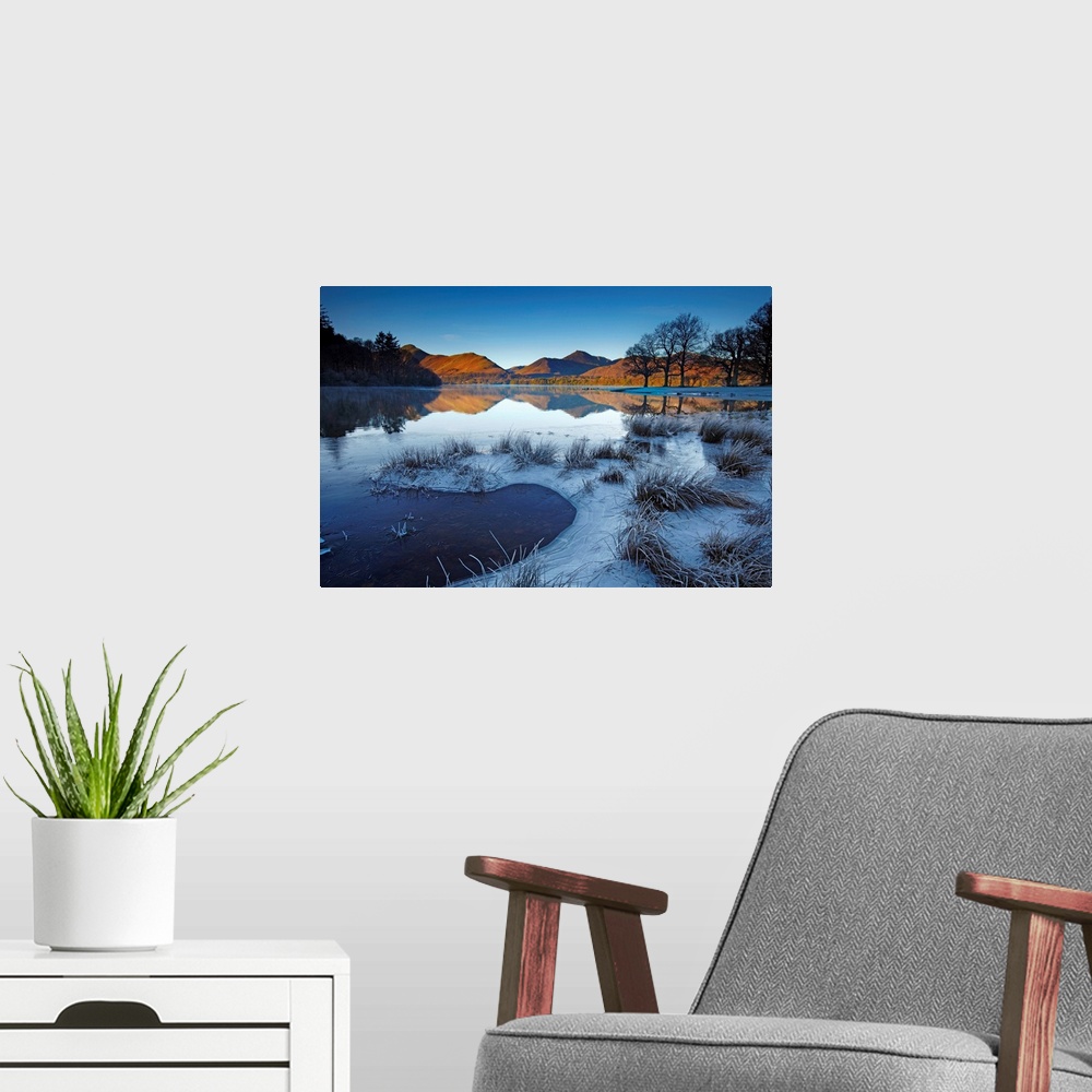 A modern room featuring Frost Along Derwent Water, Lake District National Park, Cumbria, England