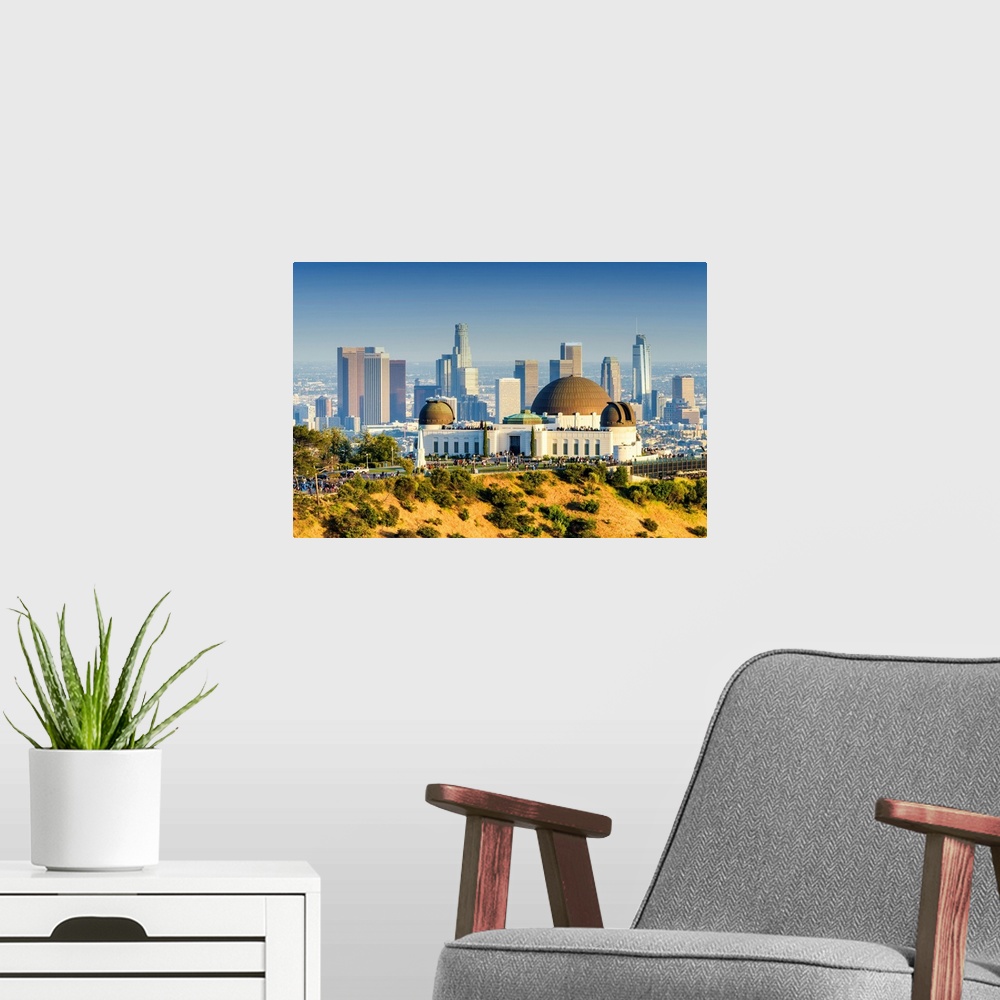 A modern room featuring Griffith Observatory And Los Angeles Skyline, California, USA