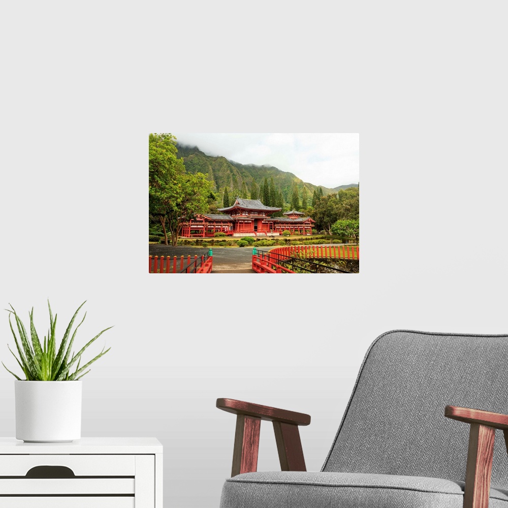A modern room featuring USA, Hawaii, Oahu, Byodo-In Temple