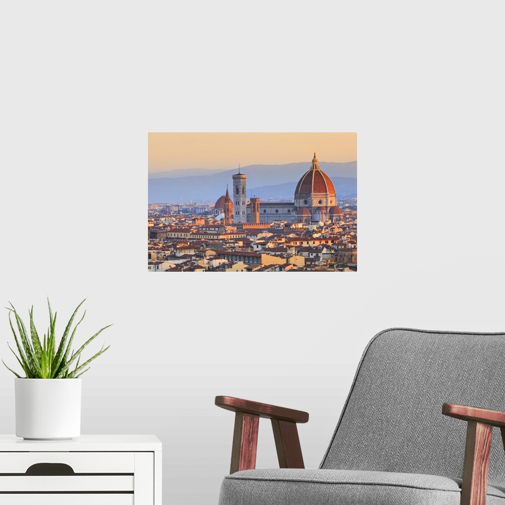 A modern room featuring Italy, Italia. Tuscany, Toscana. Firenze district. Florence, Firenze. Duomo Santa Maria del Fiore...