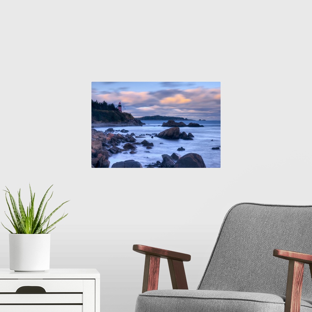A modern room featuring USA, Maine, Lubec, West Quoddy Lighthouse