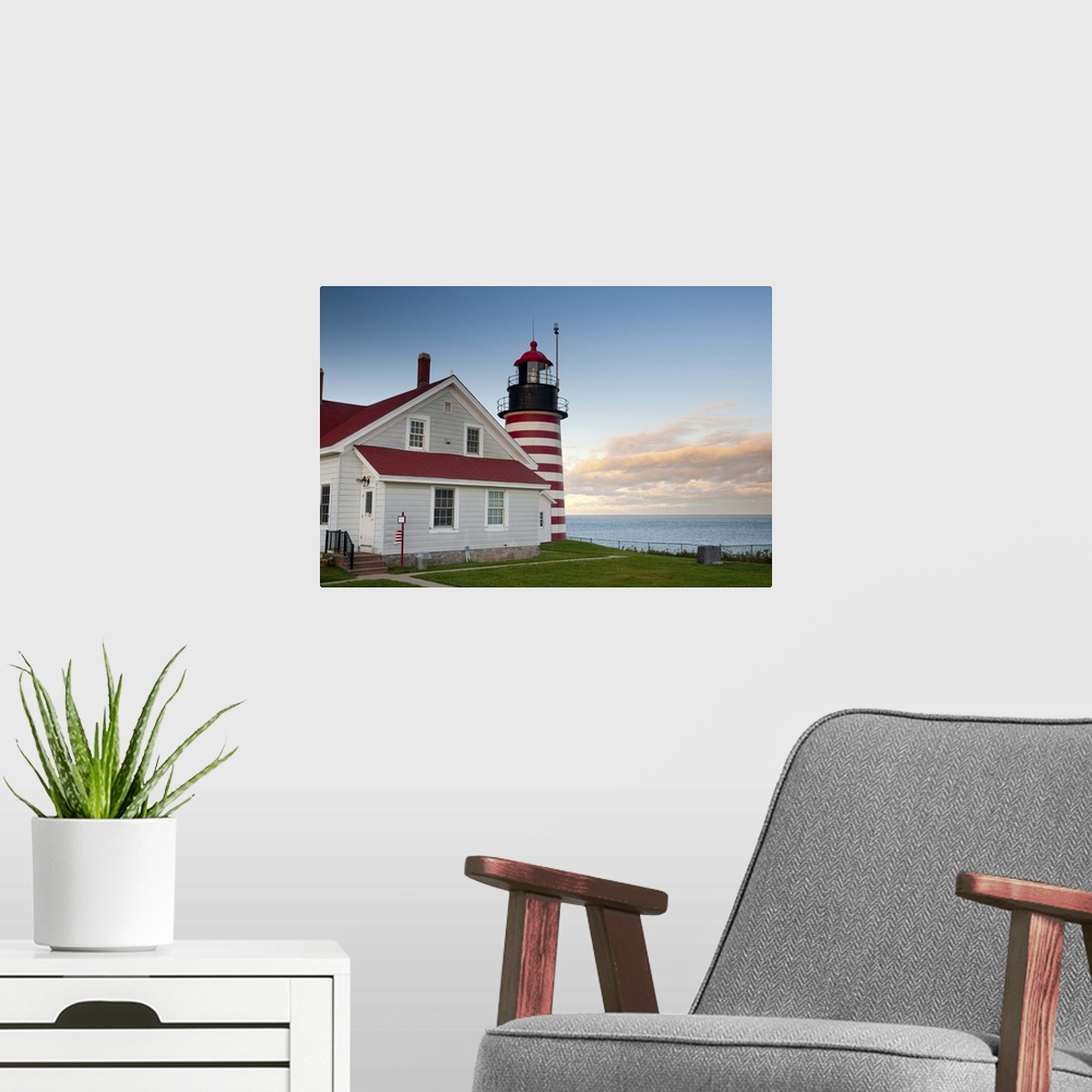 A modern room featuring USA, Maine, Lubec, West Quoddy Lighthouse