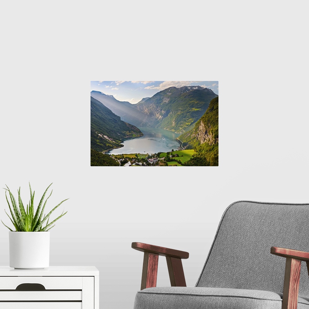 A modern room featuring Norway, Western Fjords, Geiranger Fjord
