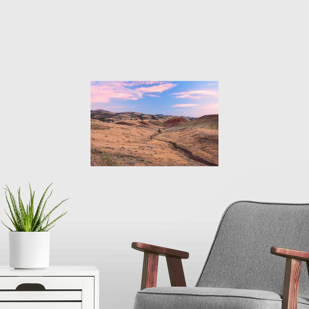 A modern room featuring Painted Hills, John Day Fossil Beds National Monument, Oregon, USA.