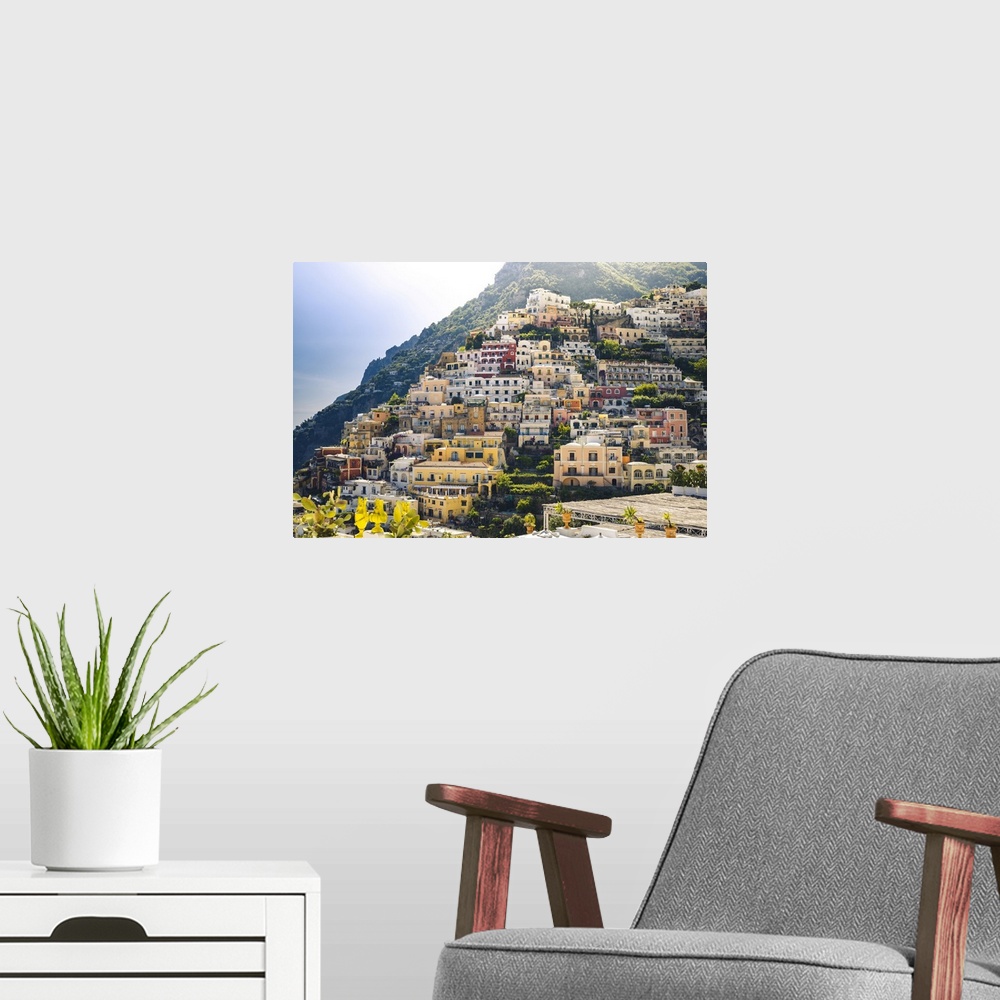 A modern room featuring Positano, Amalfi Coast, salerno province, Campania, Italy