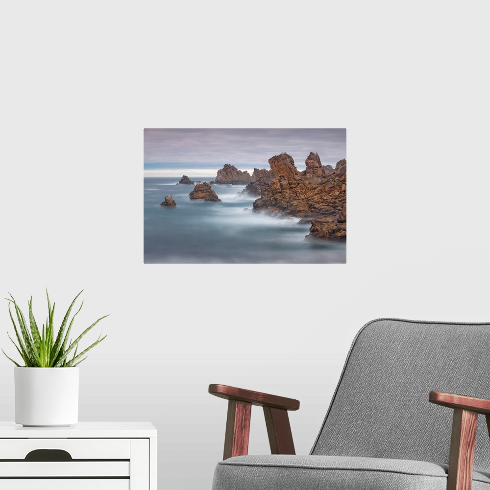 A modern room featuring Rocky coast at Pointe de Creac'h. France, Brittany, Finistere, Brest, Ouessant, Pointe de Creac'h...