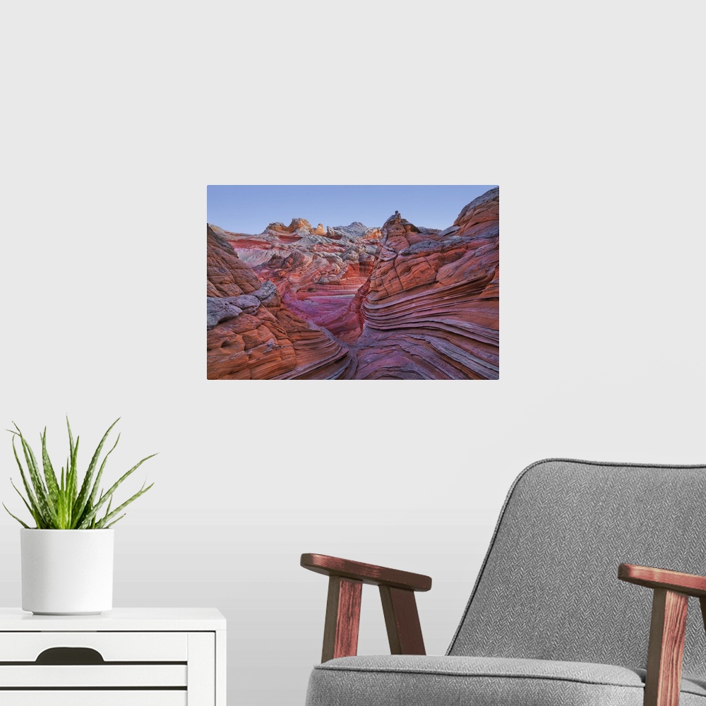 A modern room featuring Sandstone erosion landscape in White Pocket. USA, Arizona, Coconino, Vermillion Cliffs, White Poc...