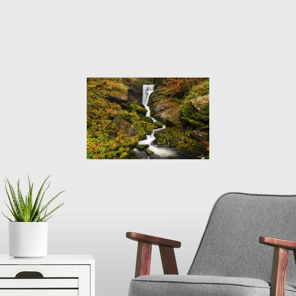A modern room featuring Triberg Waterfalls, Triberg, Black Forest (Schwarzwald), Schwarzwald-Baar, Baden-Wurttemberg, Ger...