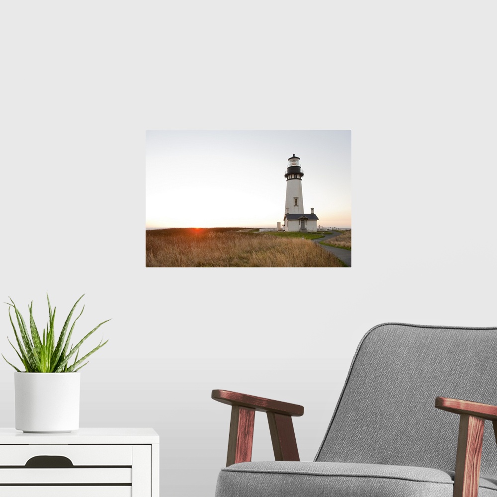 A modern room featuring Yaquina Head Lighthouse, Oregon Coast, Oregon, USA