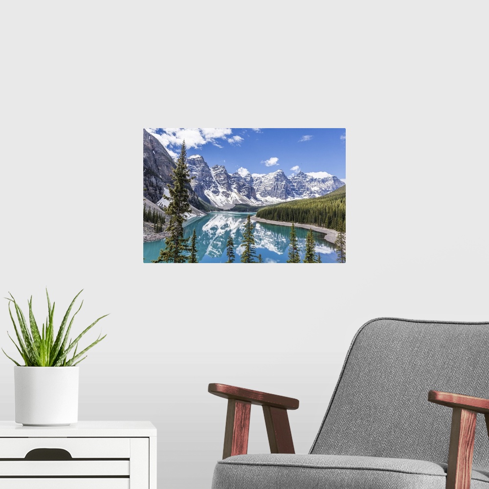 A modern room featuring Moraine Lake In Banff National Park, Canadian Rockies, Canada