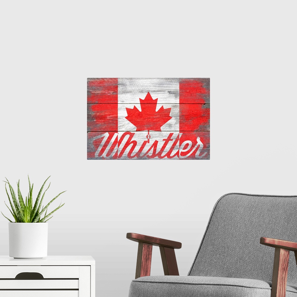 A modern room featuring Whistler, Canada - Rustic Flag