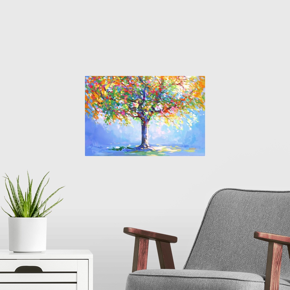 A modern room featuring Tree of Hope