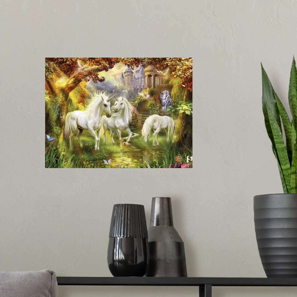 A modern room featuring Magical Unicorn Forest