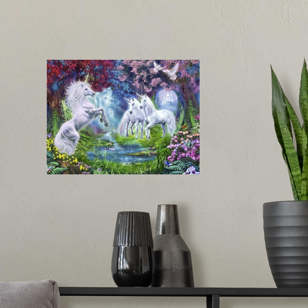 A modern room featuring Unicorn Rendezvous