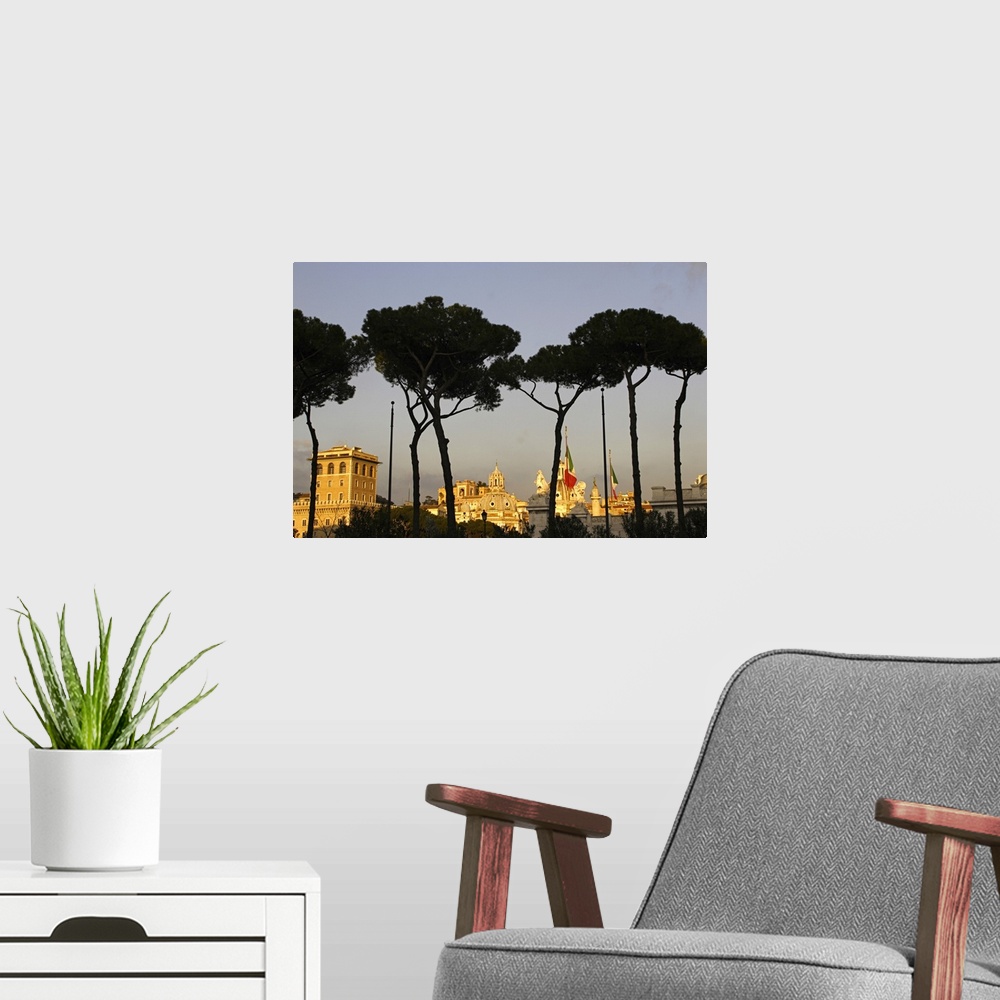 A modern room featuring The Monumento Nazionale a Vittorio Emanuele