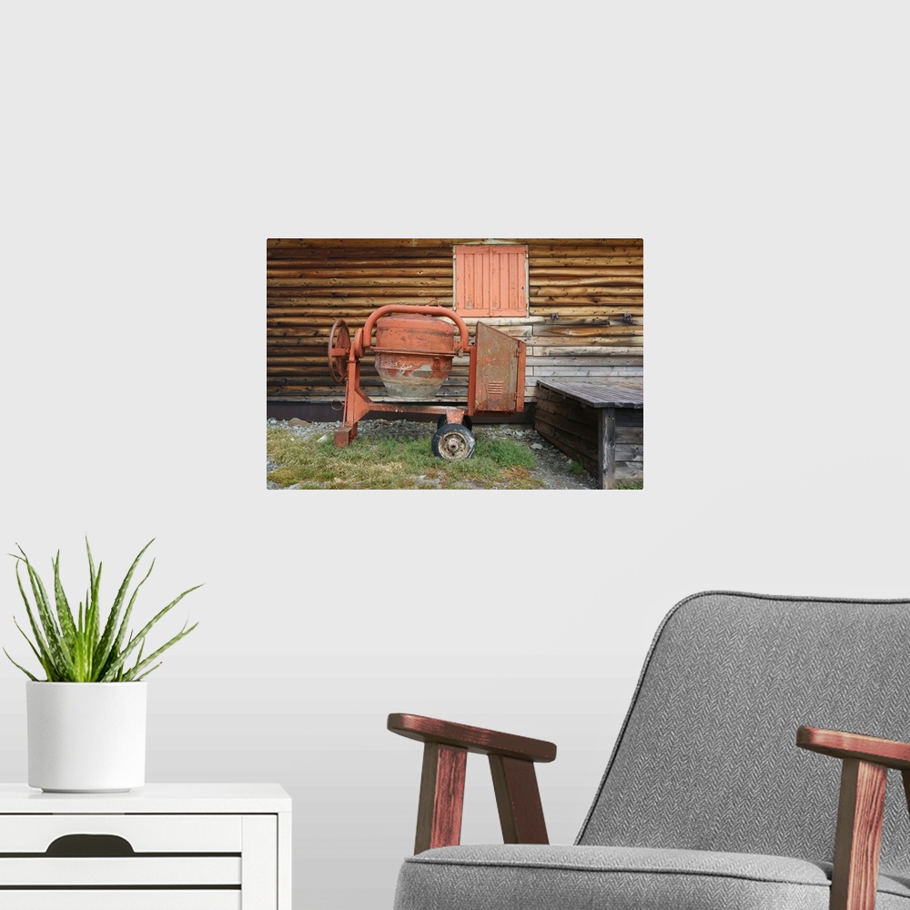 A modern room featuring Italy, Stelvio National Park: cement mixer.
