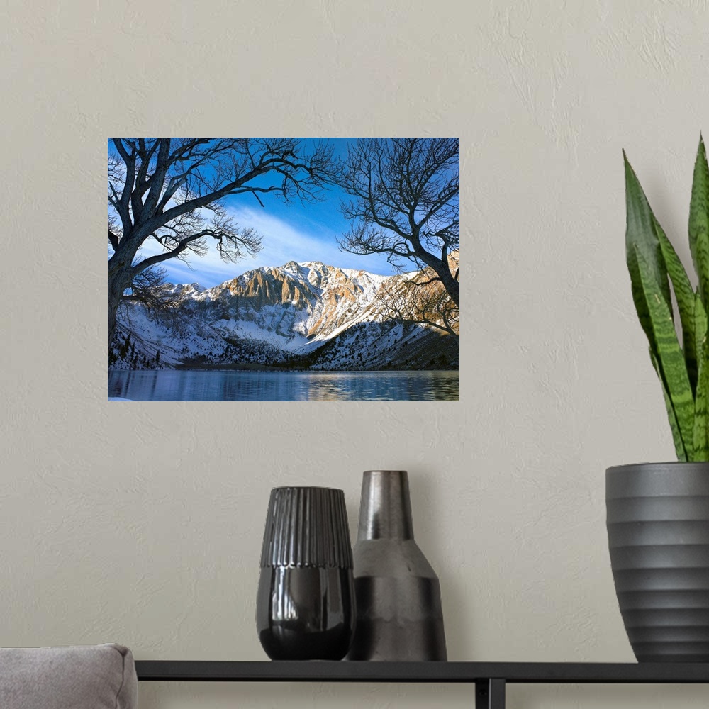 A modern room featuring Laurel Mountain and Convict Lake, eastern Sierra Nevada, California