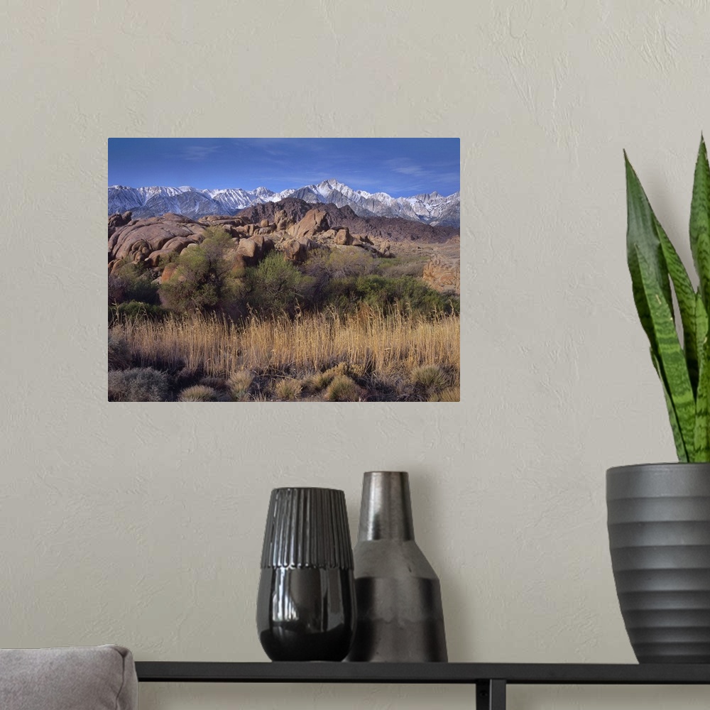 A modern room featuring Mount Whitney and the Sierra Nevada from Alabama Hills, California