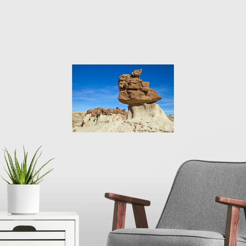 A modern room featuring Rock Formation Bisti Wilderness Area New Mexico