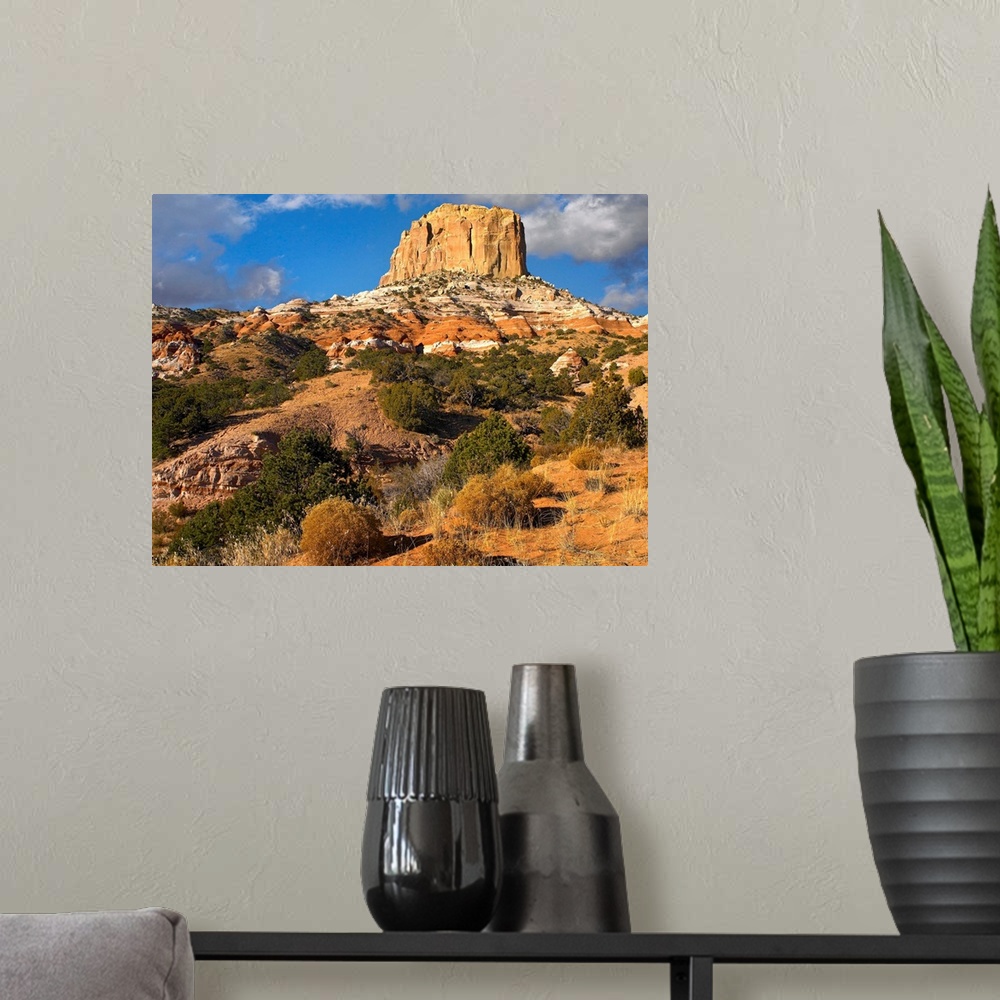 A modern room featuring Square Butte near Kaibito, Arizona