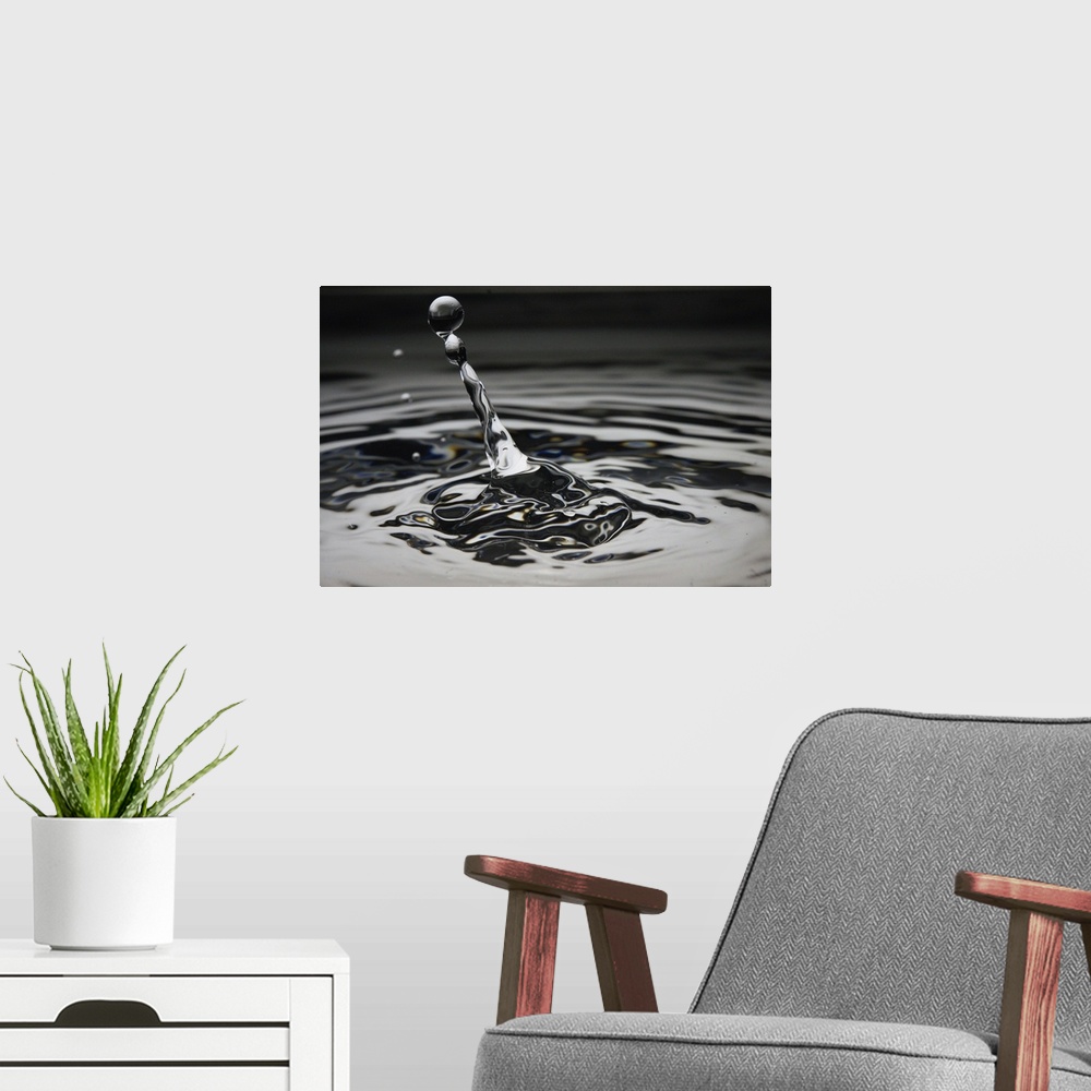 A modern room featuring Water droplet.