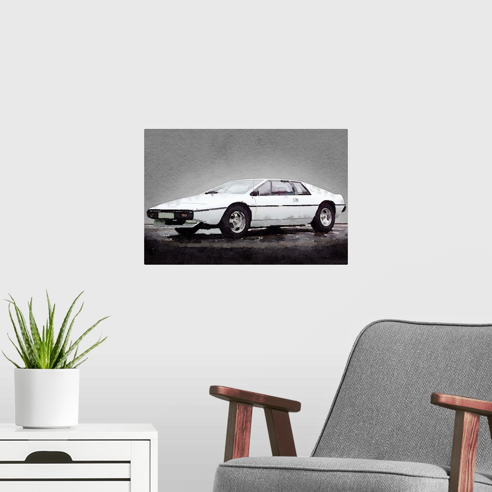A modern room featuring 1976 Lotus Esprit Coupe
