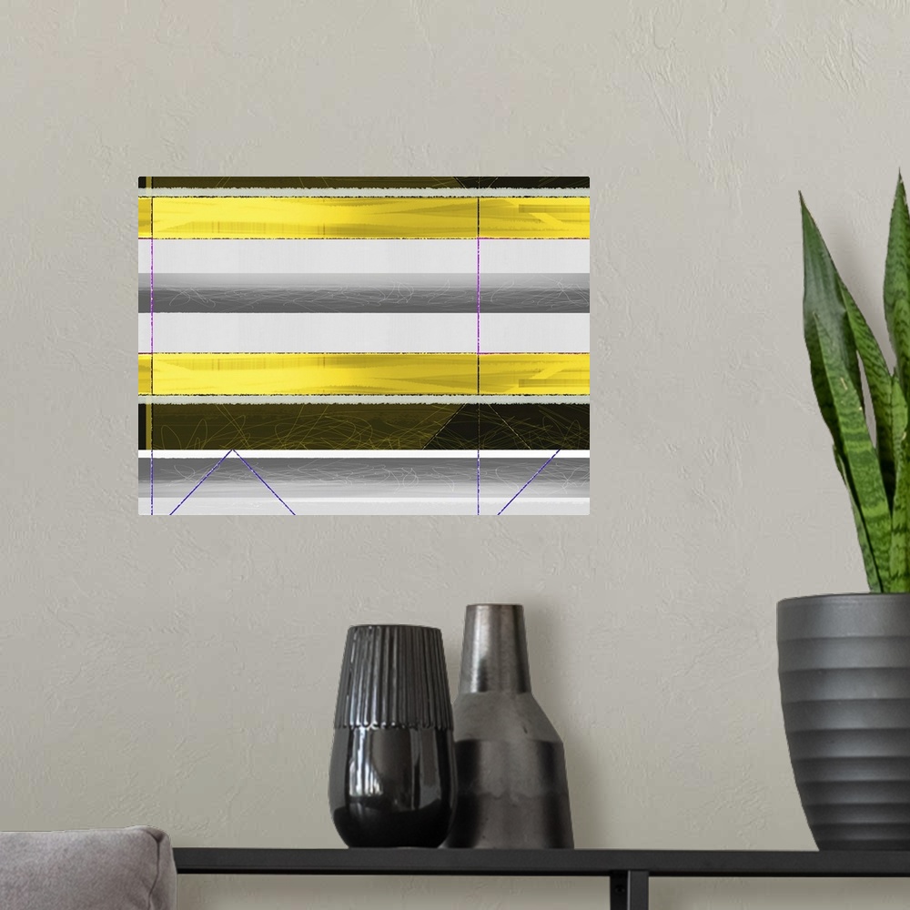 A modern room featuring Abstract Yellow Parallels