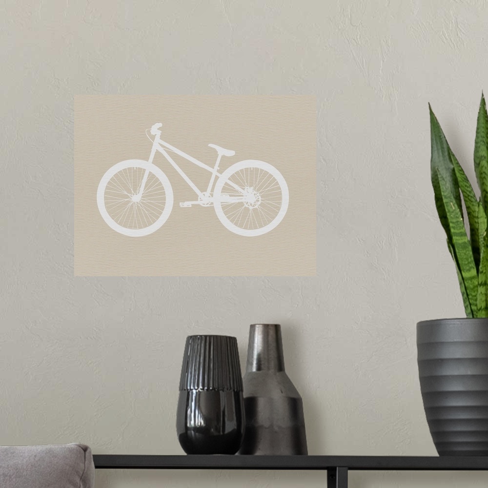 A modern room featuring Bicycle Brown Poster