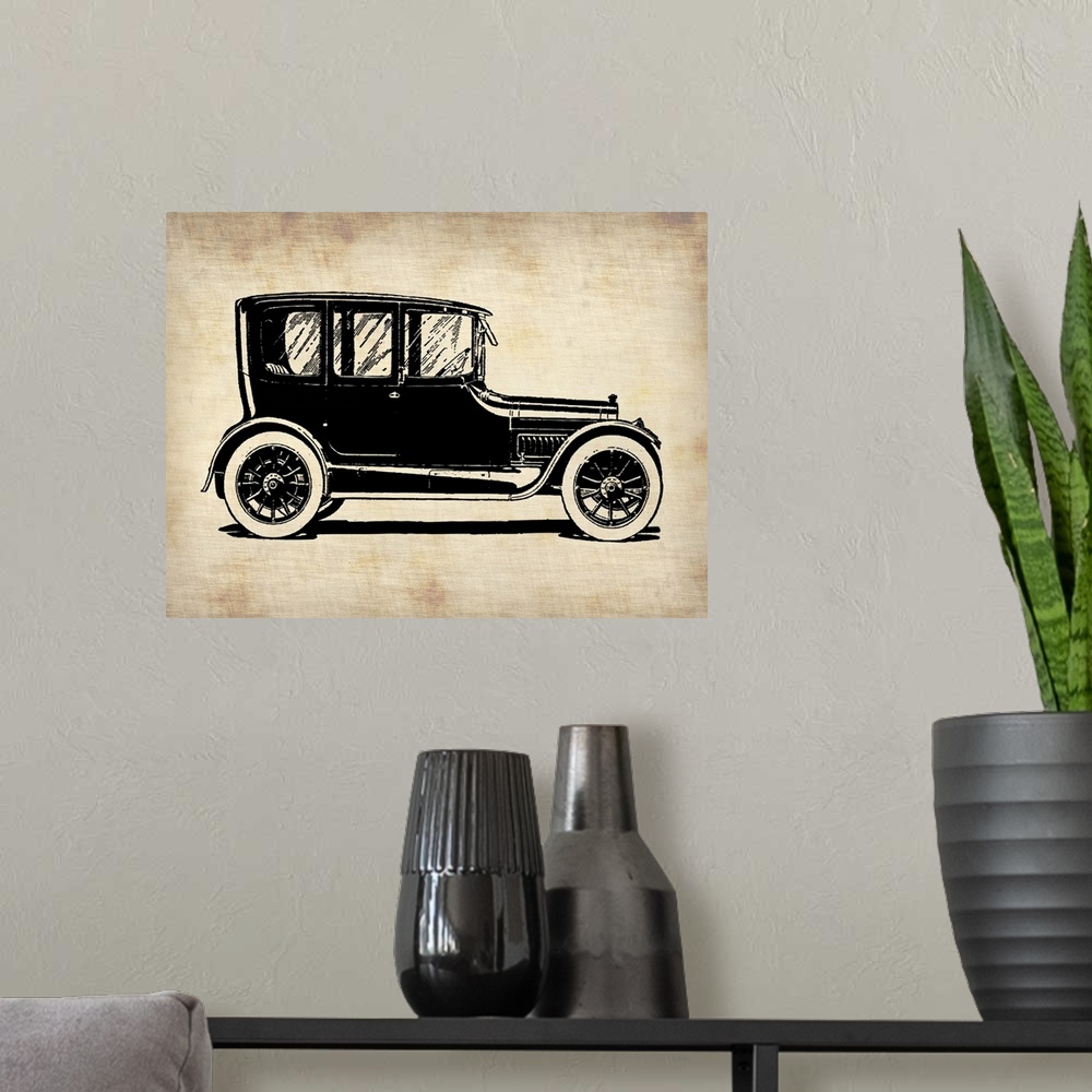 A modern room featuring Classic Old Car I