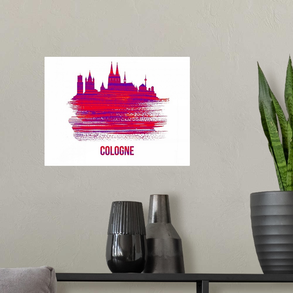 A modern room featuring Cologne Skyline