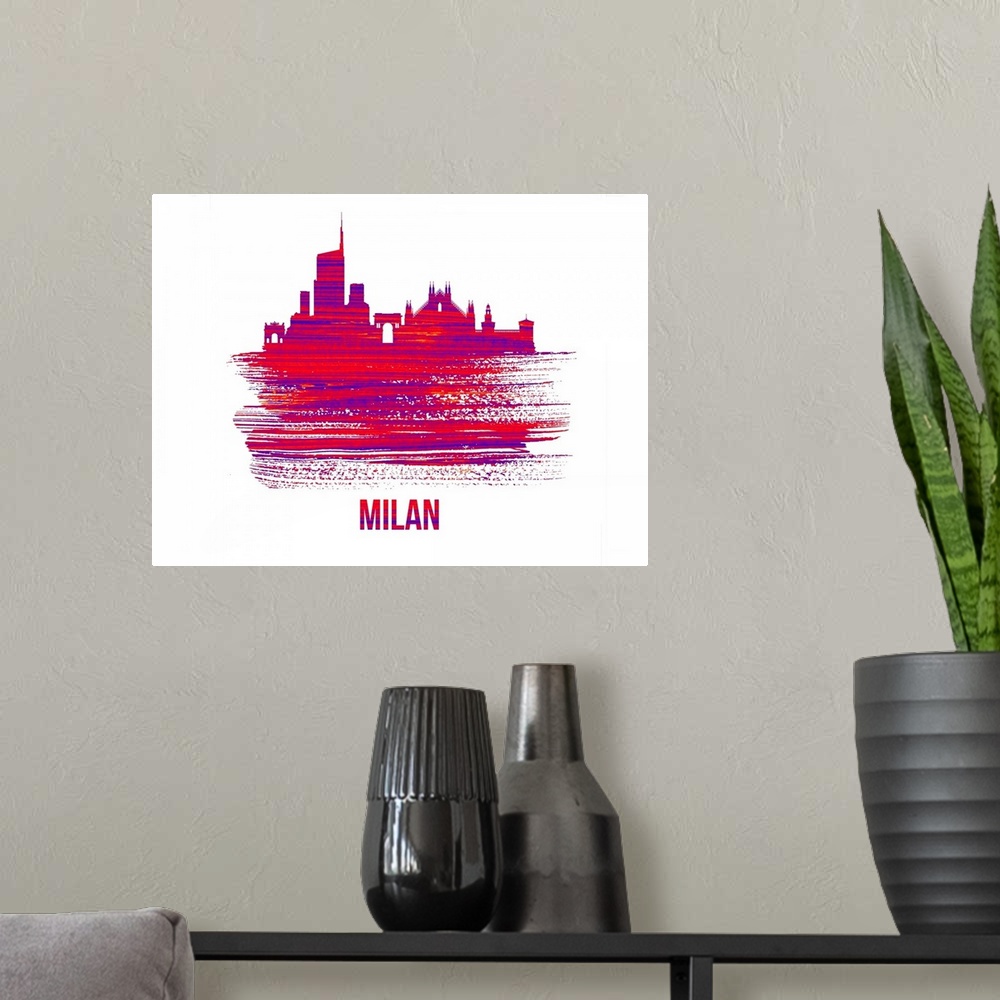 A modern room featuring Milan Skyline