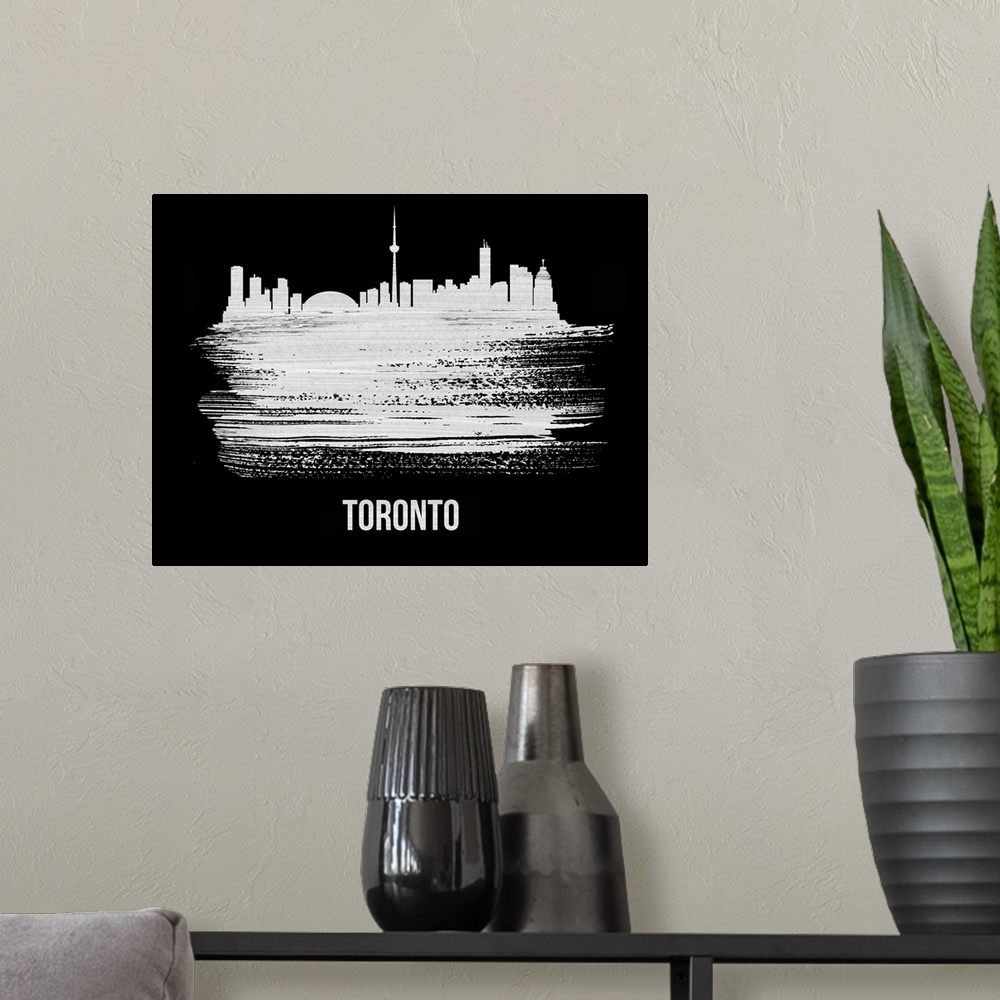 A modern room featuring Toronto Skyline