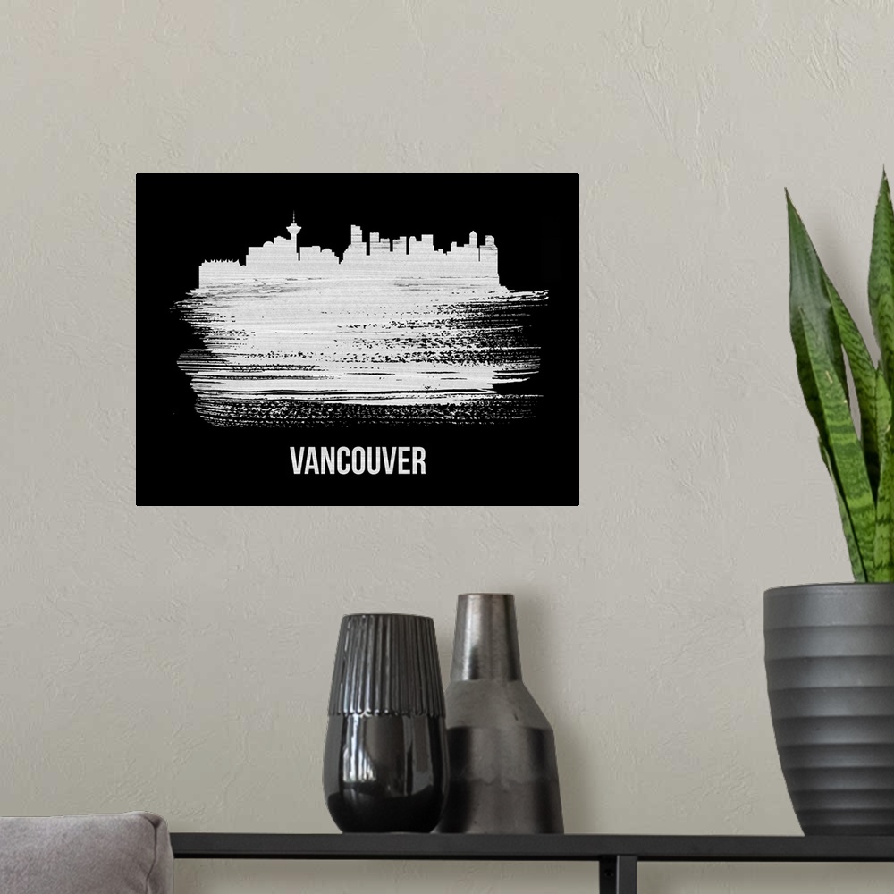A modern room featuring Vancouver Skyline