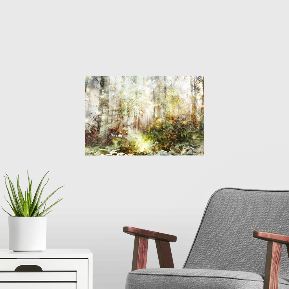 A modern room featuring Magical Forest