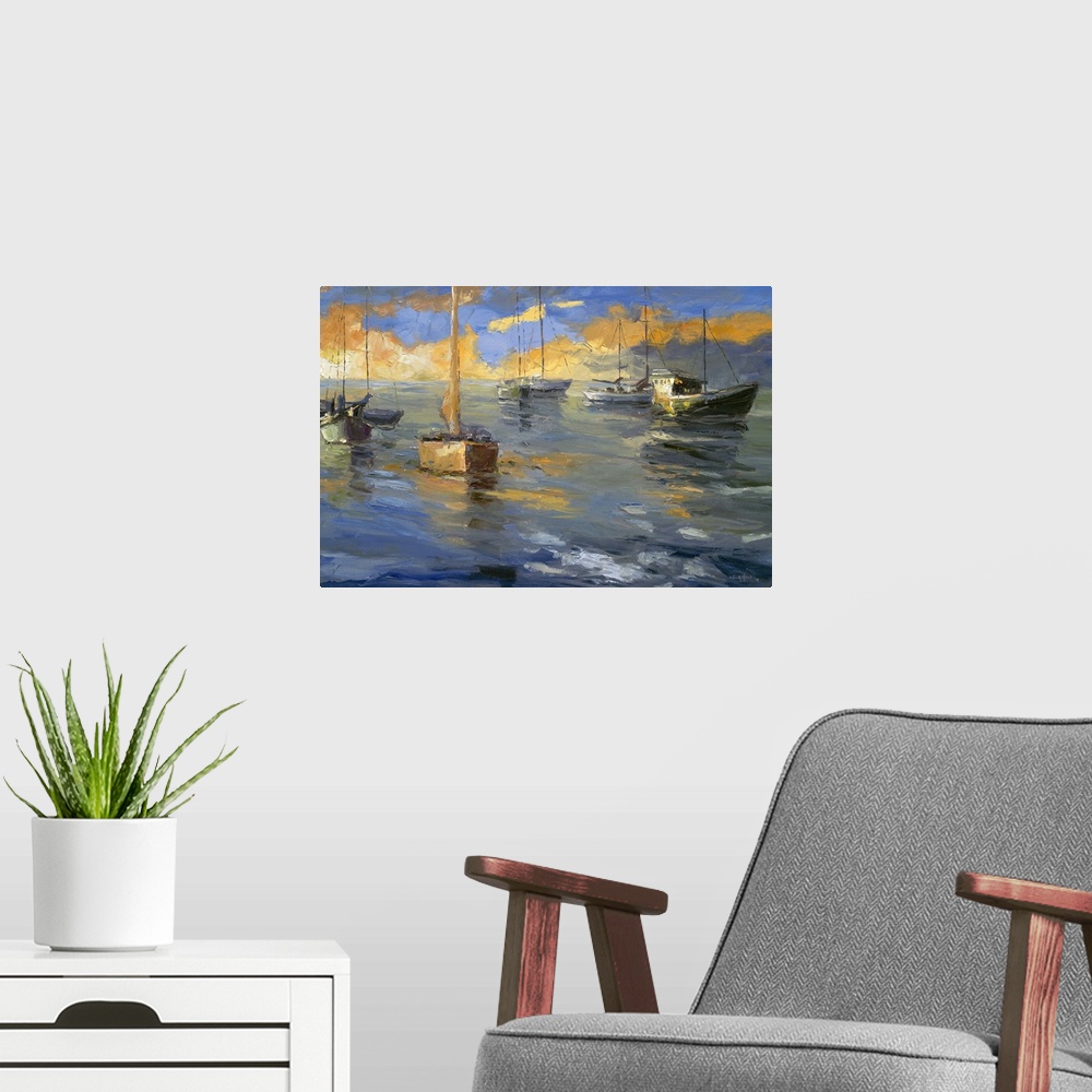 A modern room featuring Sailors Delight
