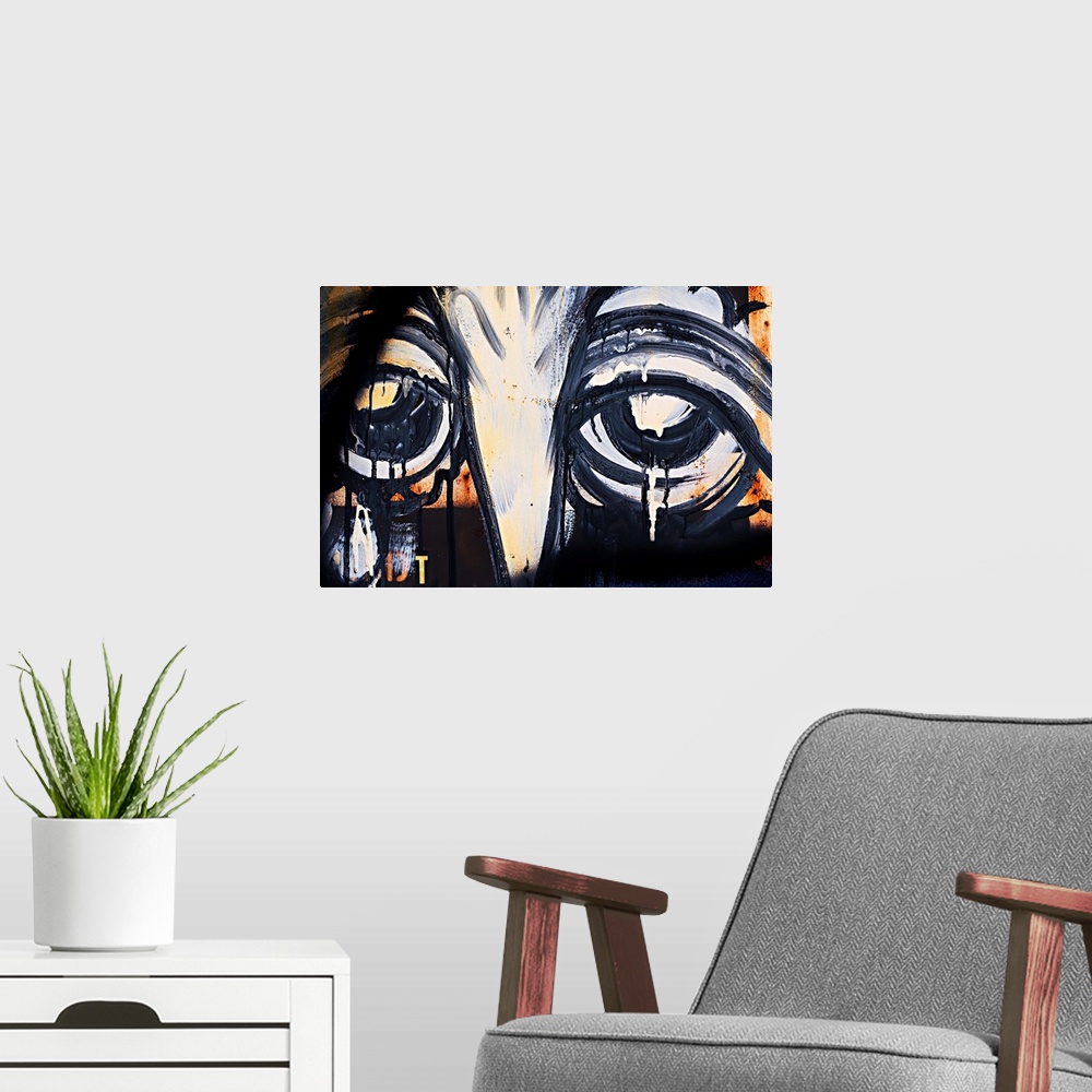 A modern room featuring Eyes