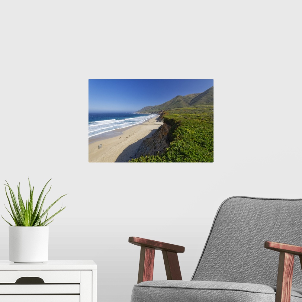 A modern room featuring Pacific Coast Beach at Garrapata State Park, Big Sur, California