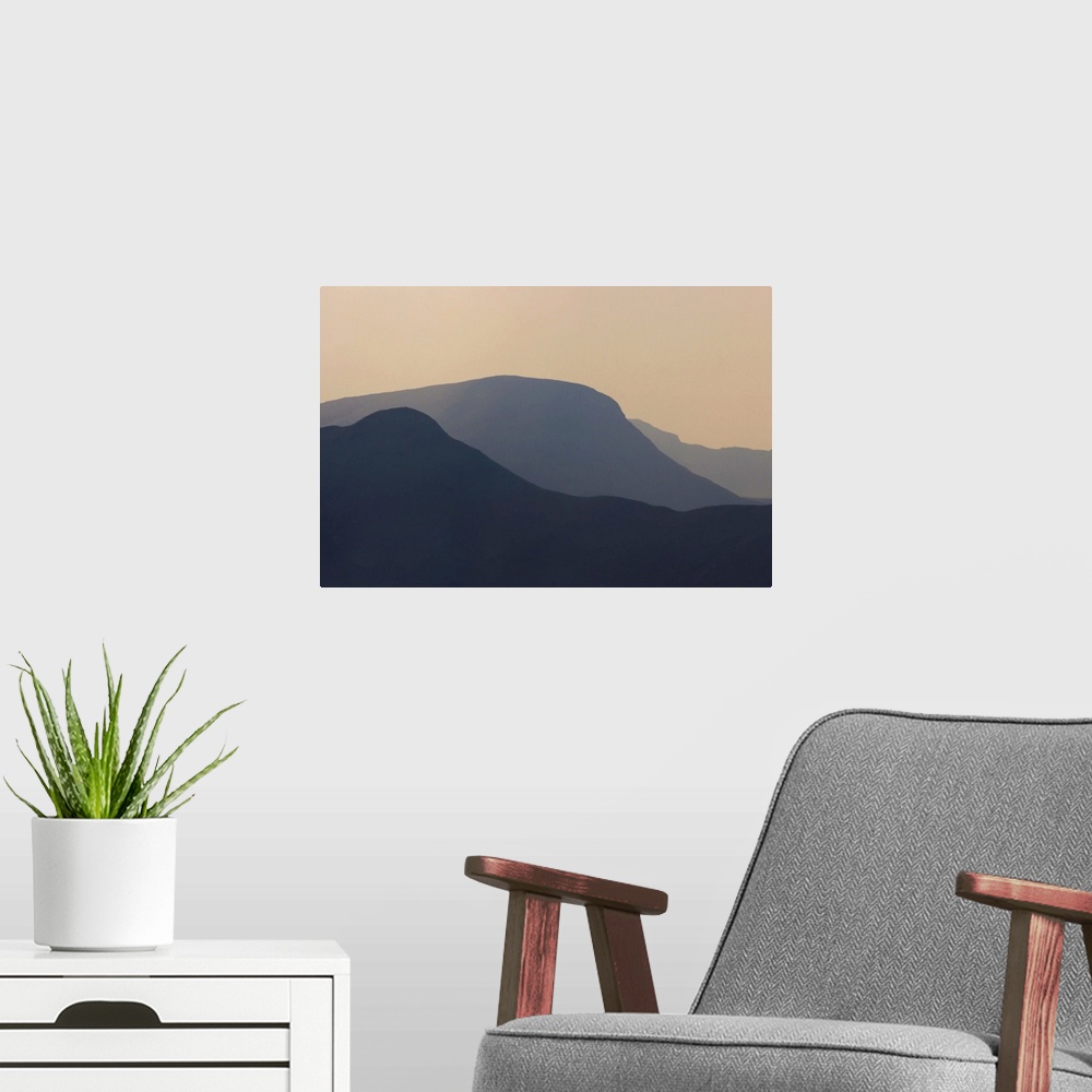 A modern room featuring Mountain moods of Cumbria