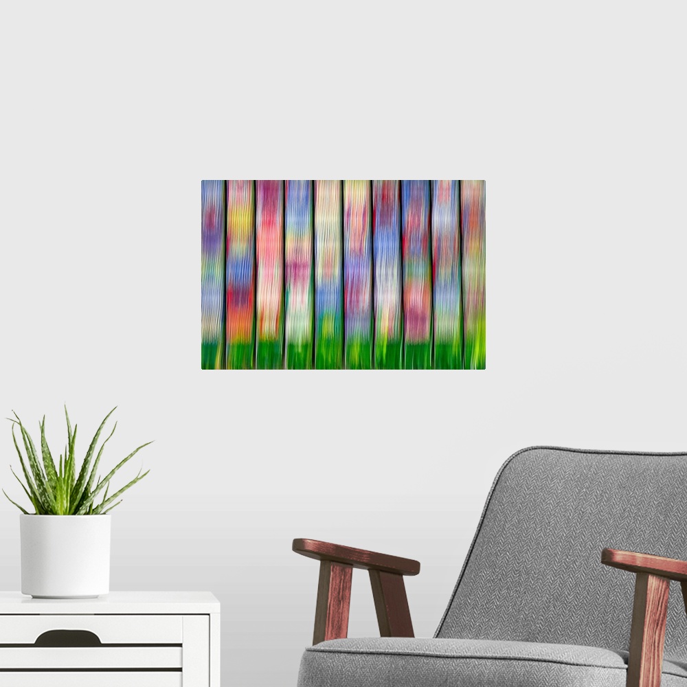 A modern room featuring Stained Glass Abstract