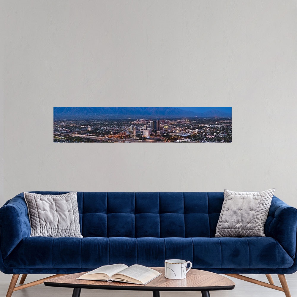 A modern room featuring Aerial view of a city, Tucson, Pima County, Arizona, USA 2010