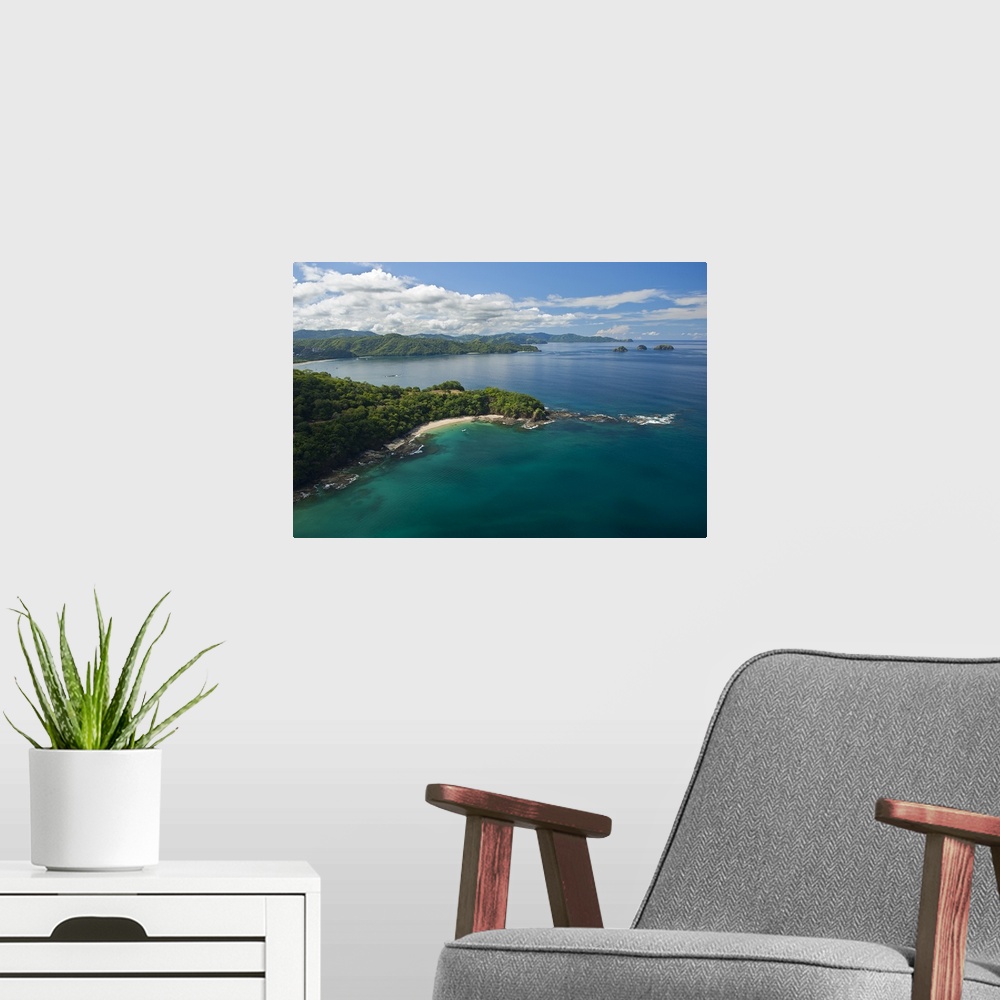 A modern room featuring Aerial view of the coast, La Punta Papagayo, Gulf Of Papagayo, Guanacaste, Costa Rica