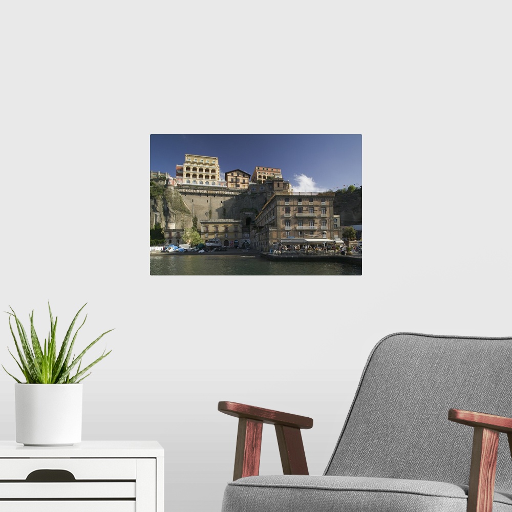 A modern room featuring Buildings at the waterfront, Sorrento, Naples, Campania, Italy