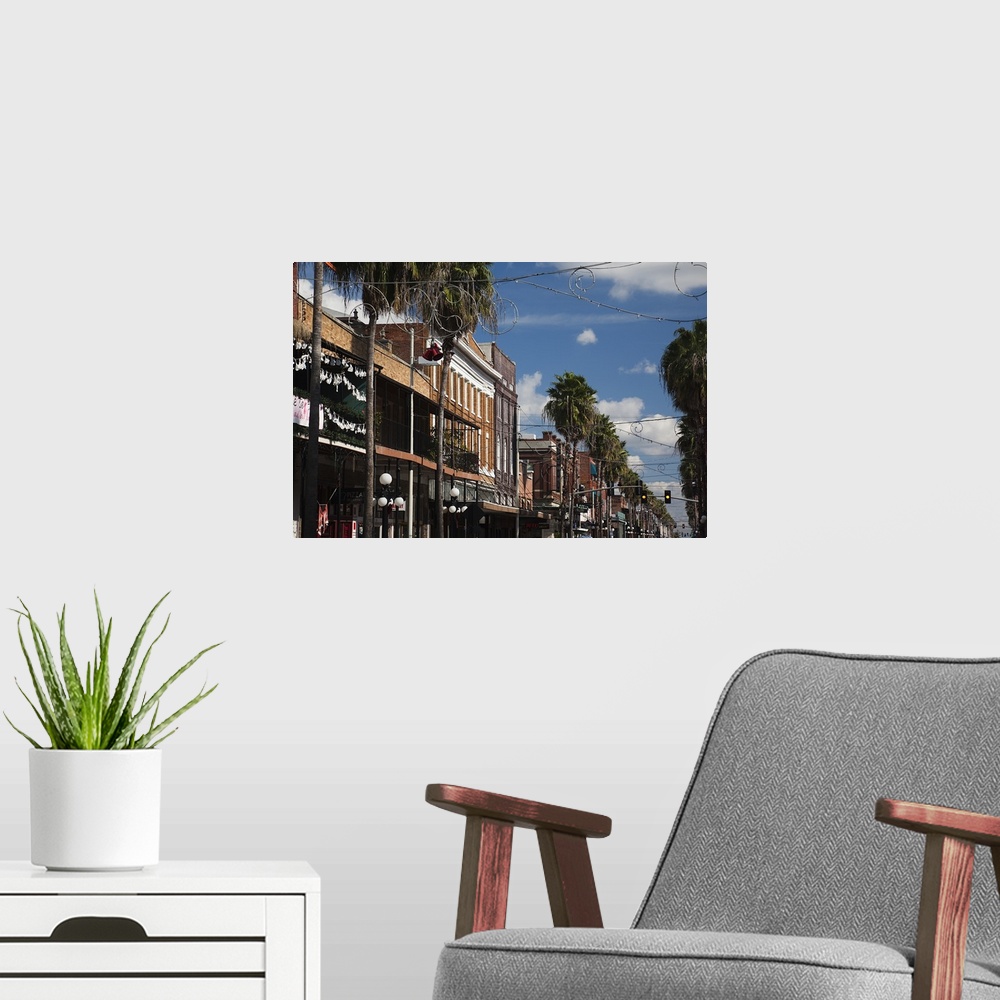 A modern room featuring Buildings in a city, La Septima, East 7th Street, Ybor City, Tampa, Florida