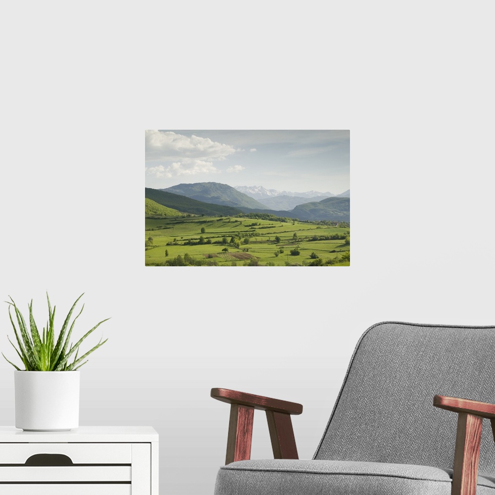 A modern room featuring Clouds over mountains, Eastern Montenegro Mountains, Montenegro